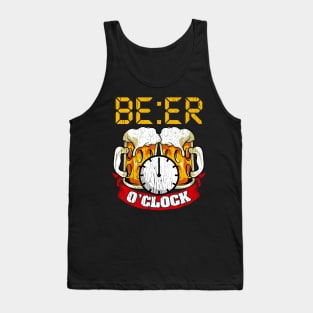 Beer O'Clock Drinking Humor Funny Quotes Sayings Gift Tank Top